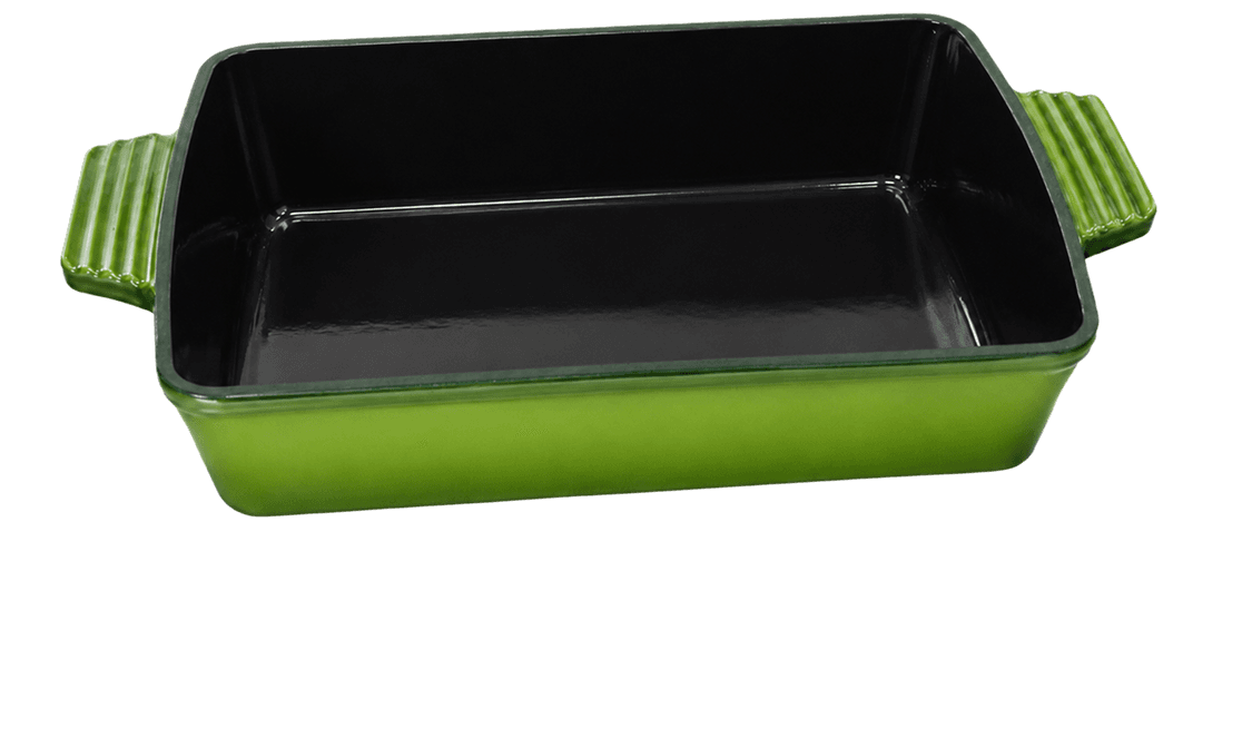 Dual Green Baking Tray — Dual Green — Black Enamel