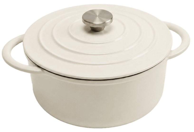 White Round Casserole — White