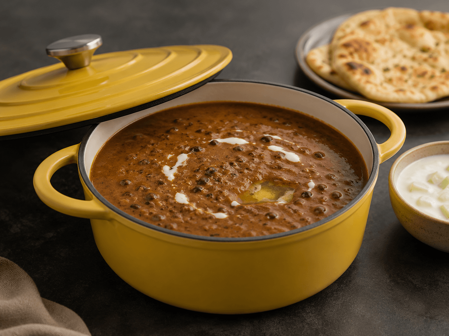Yellow round casserole